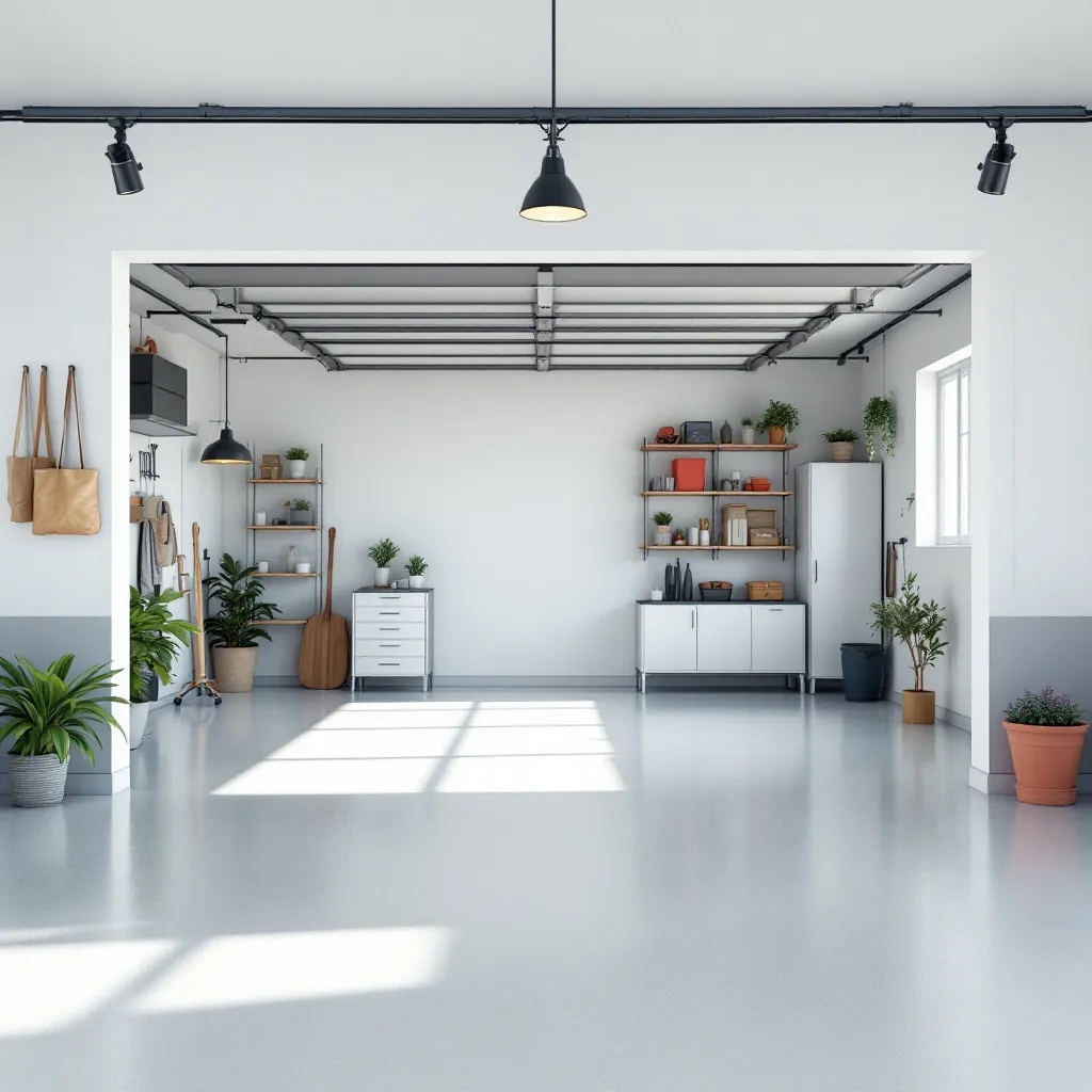 A cleaned out garage after a bin rental from All Things Junk